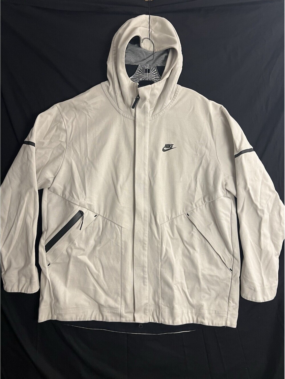 Nike Tech Fleece Windrunner Water Repel Jacket Coat Mens 867658-072 Ivory XXL